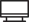 Outline icon of a flat screen television on a stand