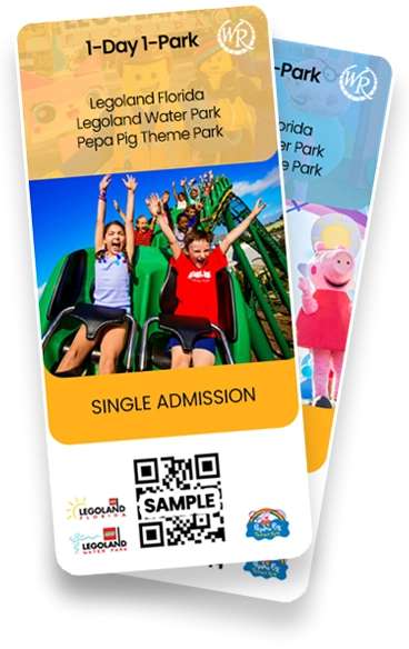 Sample LEGOLAND Florida, LEGOLAND Water Park and Peppa Pig Theme Park 1-Day 1-Park single admission tickets