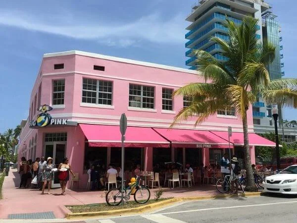 big pink restaurant in miami