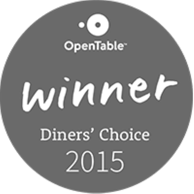 OpenTable Diners' Choice 2015 winner badge